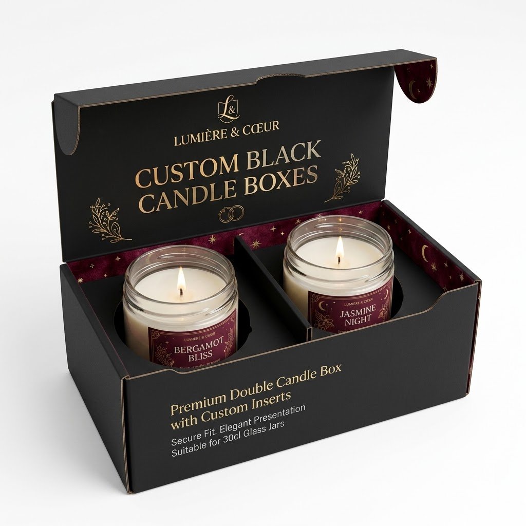Custom Black Candle Boxes
