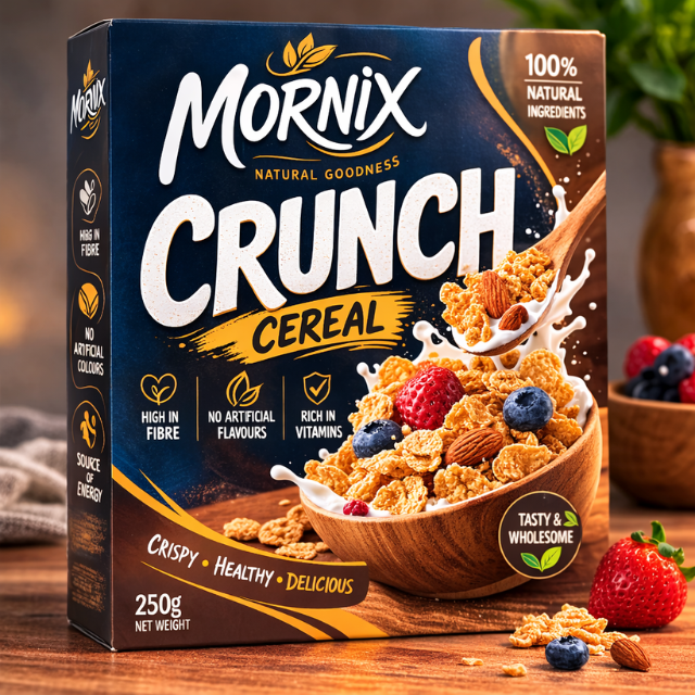 Custom Colorful Cereal Boxes