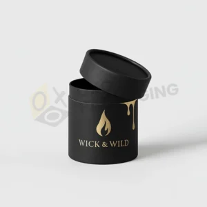 Black Paper Candle Tube