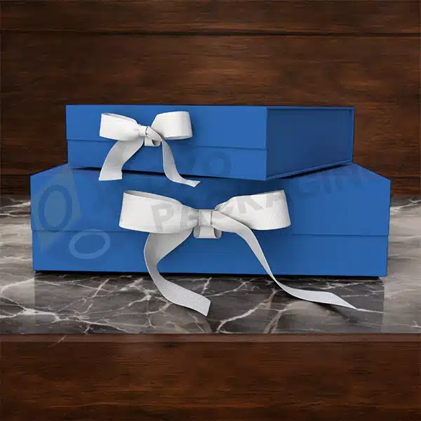 Custom Blue Magnetic Gift Boxes