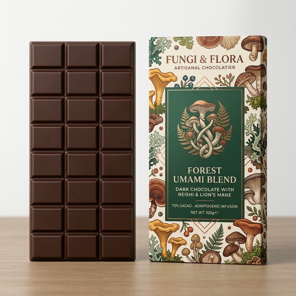 Mushroom Chocolate Bar Packaging