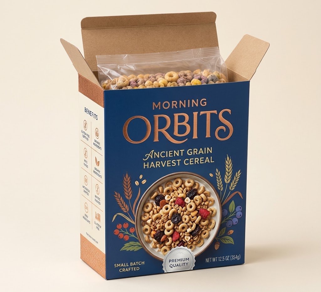 Custom Colorful Cereal Boxes