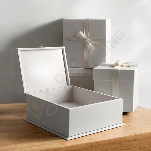 Custom Sturdy White Gift Boxes